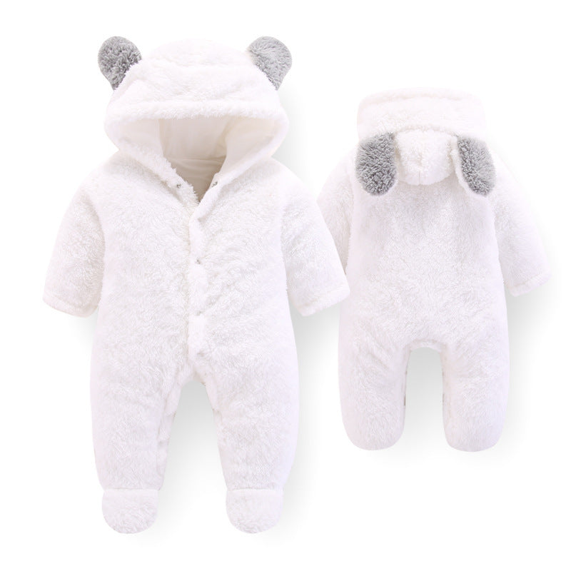KnuddelKöpfchen – Flauschiger Baby-Overall mit niedlichen Bärchen-Ohren🐻💖