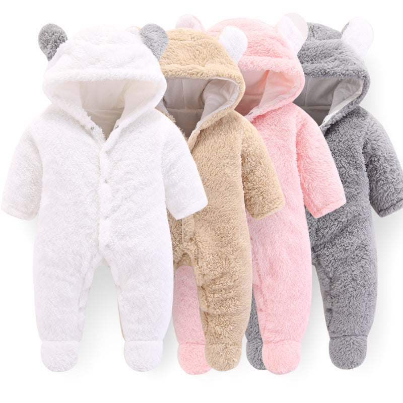KnuddelKöpfchen – Flauschiger Baby-Overall mit niedlichen Bärchen-Ohren🐻💖