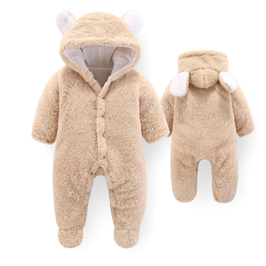 KnuddelKöpfchen – Flauschiger Baby-Overall mit niedlichen Bärchen-Ohren🐻💖
