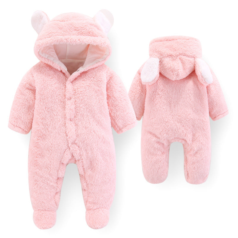 KnuddelKöpfchen – Flauschiger Baby-Overall mit niedlichen Bärchen-Ohren🐻💖