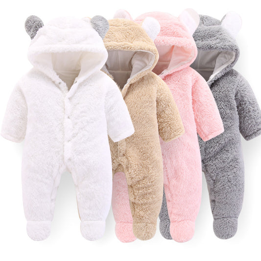 KnuddelKöpfchen – Flauschiger Baby-Overall mit niedlichen Bärchen-Ohren🐻💖