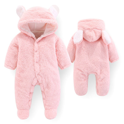 KnuddelKöpfchen – Flauschiger Baby-Overall mit niedlichen Bärchen-Ohren🐻💖