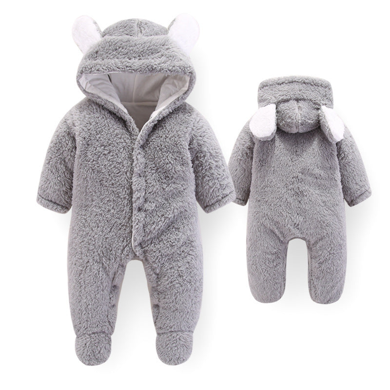 KnuddelKöpfchen – Flauschiger Baby-Overall mit niedlichen Bärchen-Ohren🐻💖